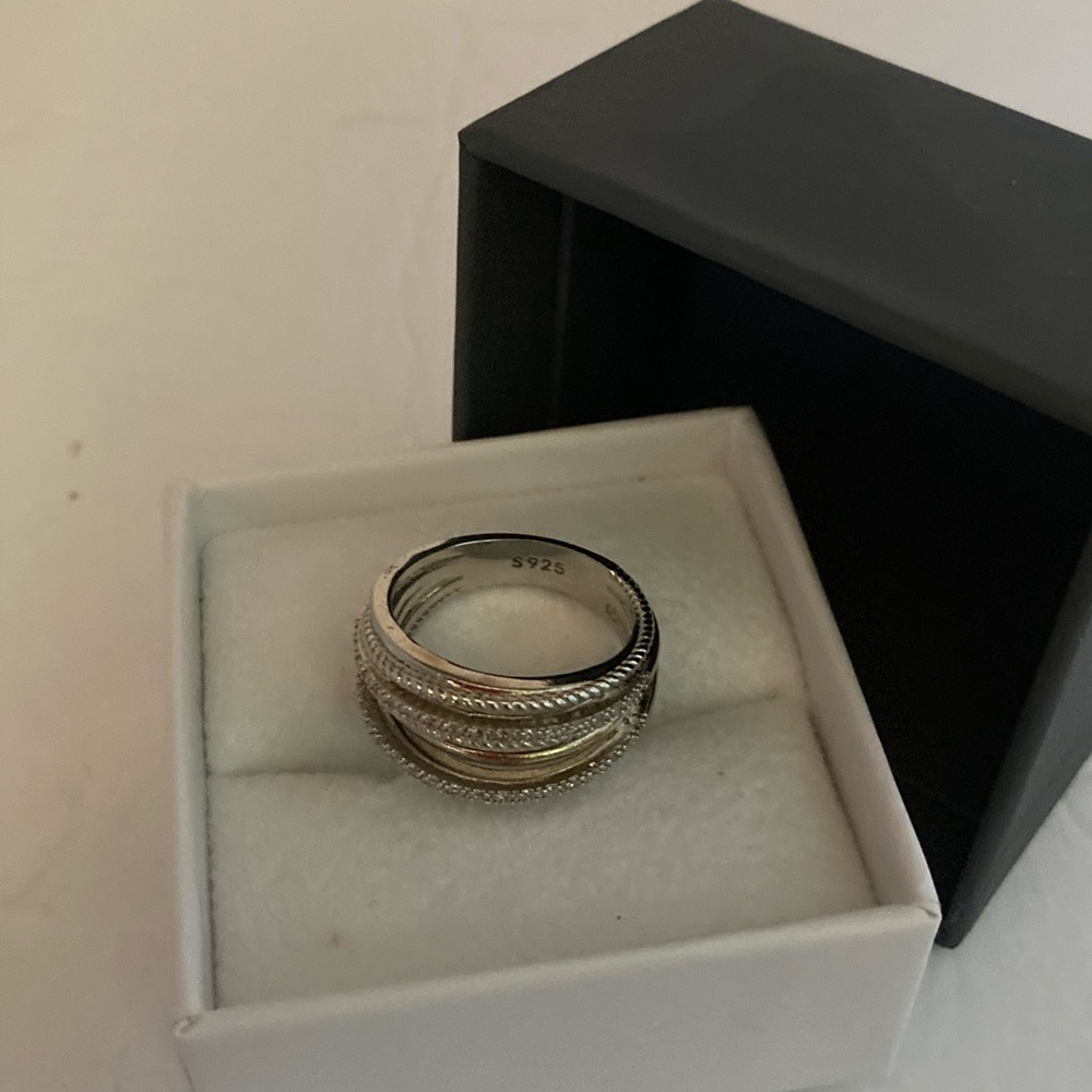 Beautiful Sterling Silver And Cubic Ring View 3